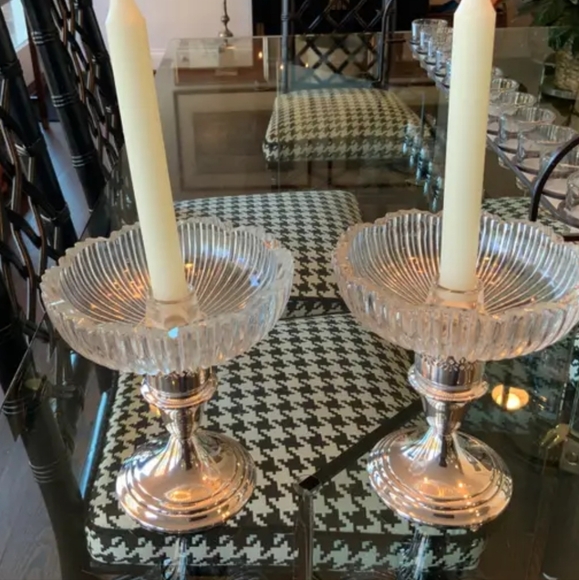 Set of 2 Glass candle insirts to dress up your christmas - Picture 1 of 11